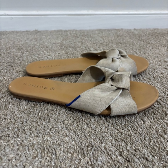 Rothy’s The Knot Cream Sandals Women’s Size 8.5 - Picture 4 of 7